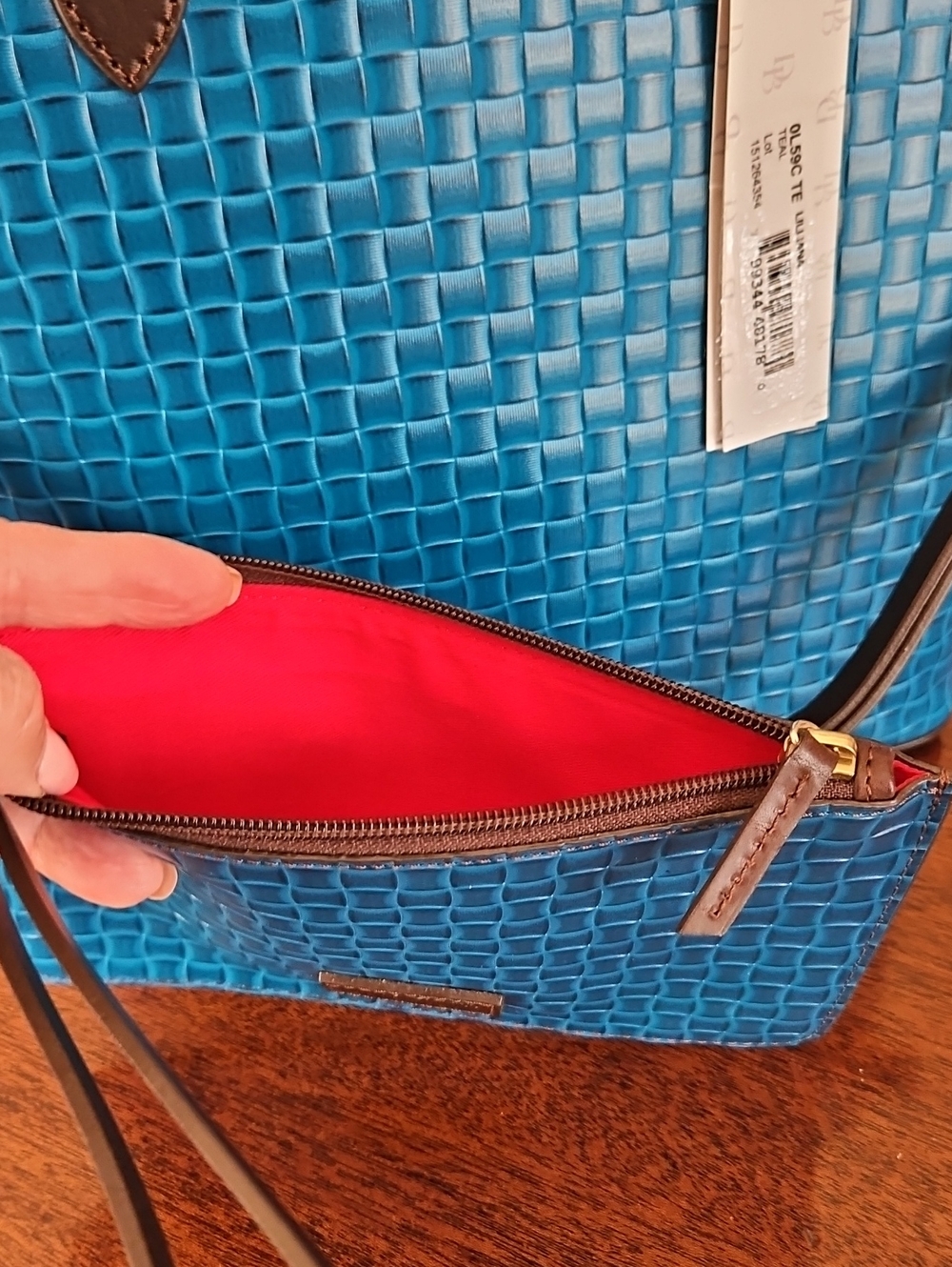 NWT  Dooney & Bourke Liliana Woven Leather Satchel with Matching Purse - Picture 13 of 16